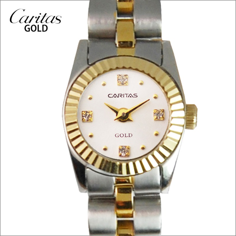 CARITAS / 카리타스 18K 골드 콤비 여성 명품 시계 / C288WCF / 여성 금 시계