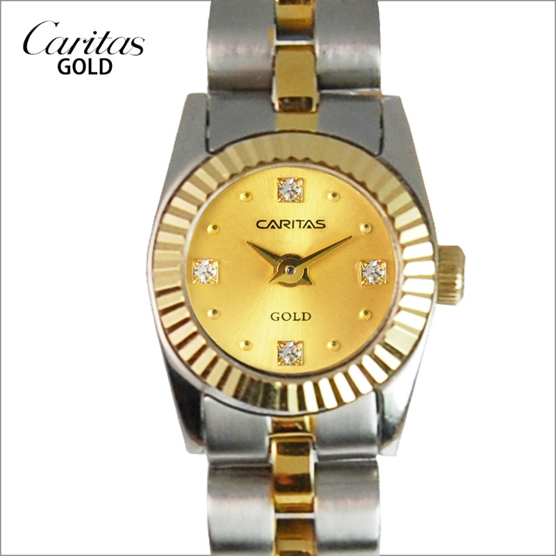 CARITAS / 카리타스 18K 골드 콤비 여성 명품 시계 / C288GCF / 여성 금 시계